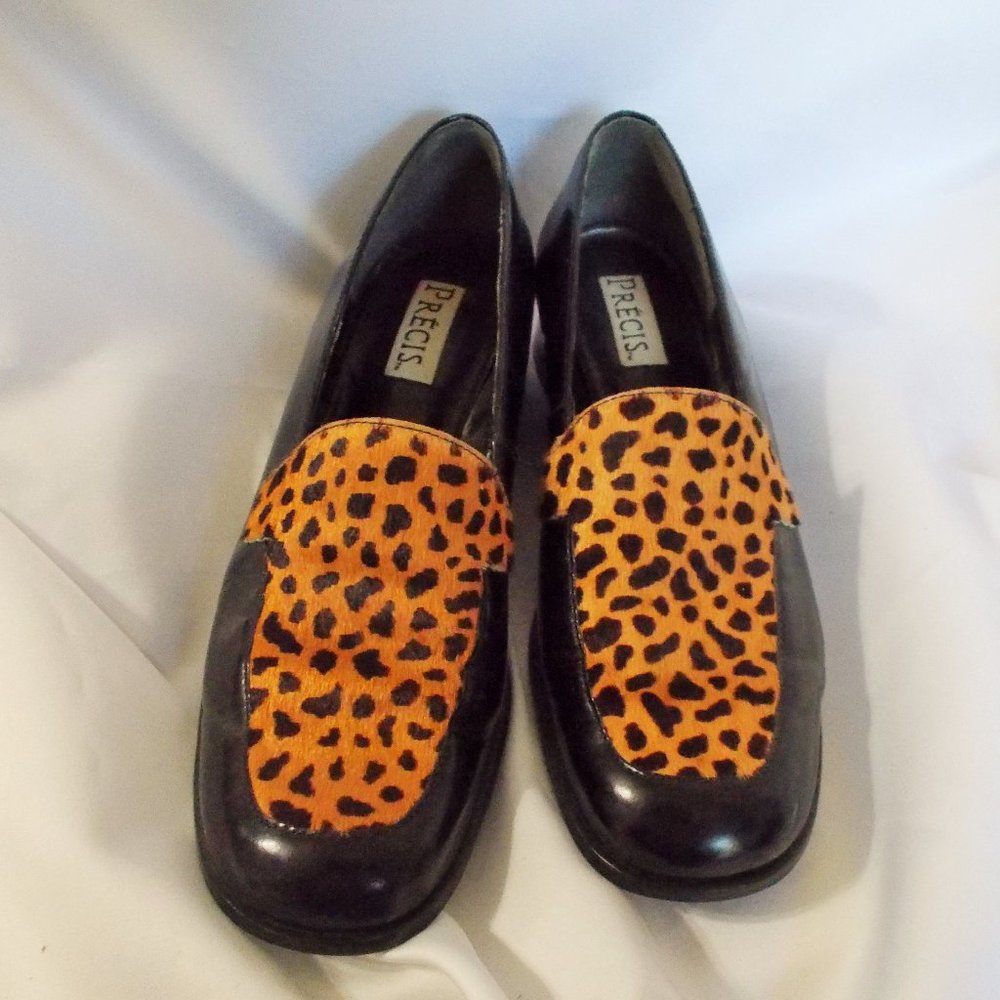 Precis Leather calf hair Cheetah Vintage Classic Loafers